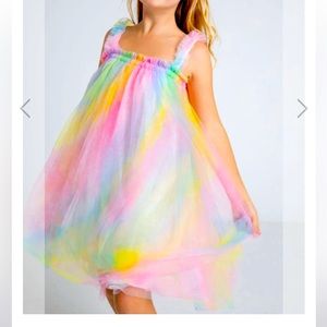 NEW Lola + The Boys Ombré Rainbow Tulle Dress Size 8